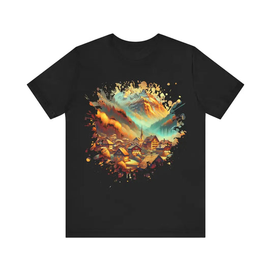 Alpine Homestead at Daybreak - Jersey Short Sleeve Tee