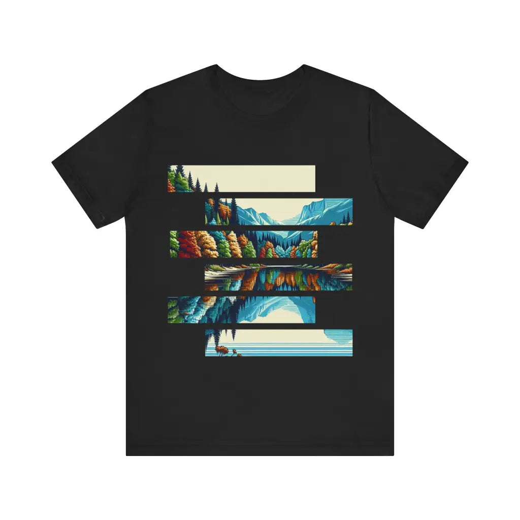 Alpine Reflection - Jersey Short Sleeve Tee - Black / S