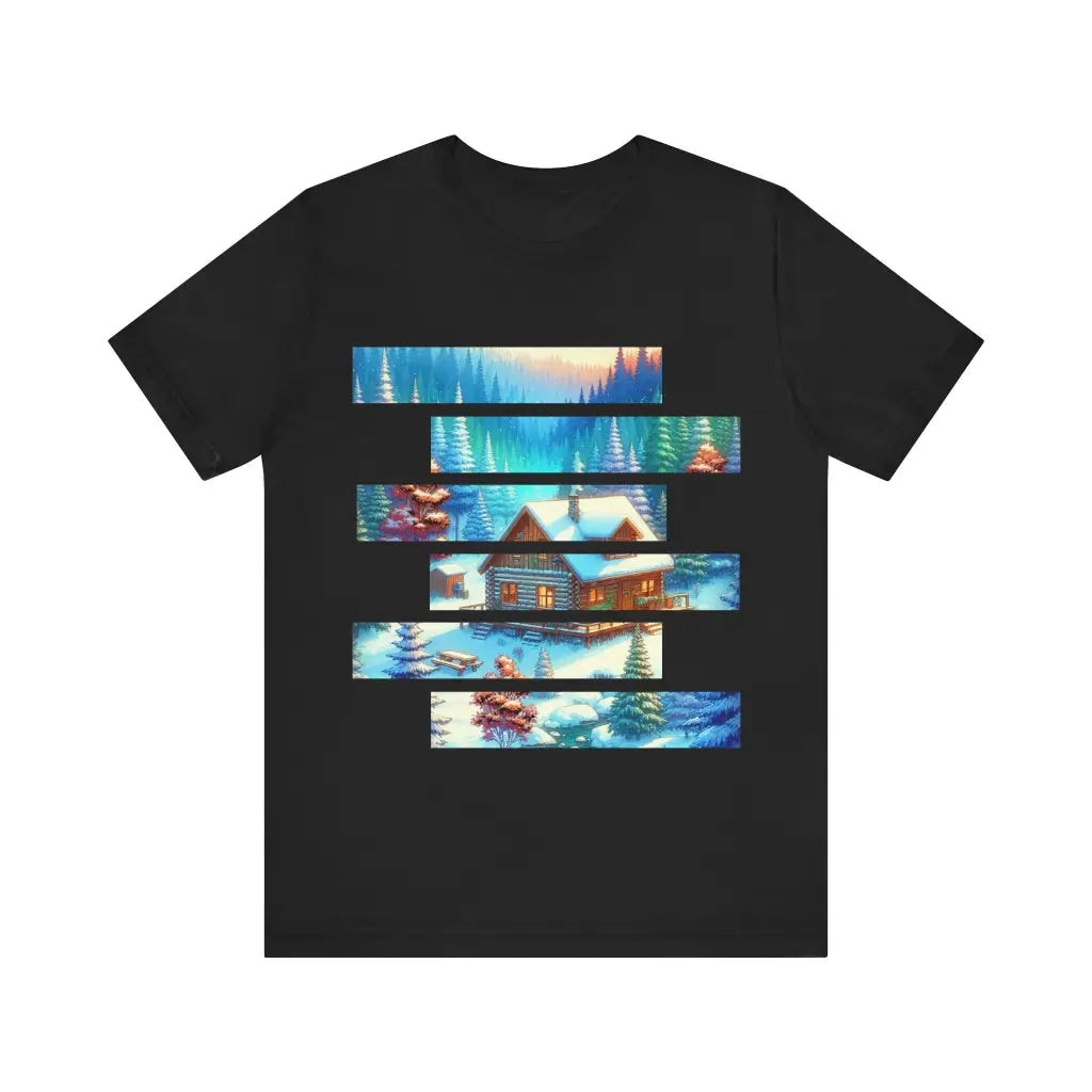 Alpine Retreat in the Snow - Jersey Short Sleeve Tee