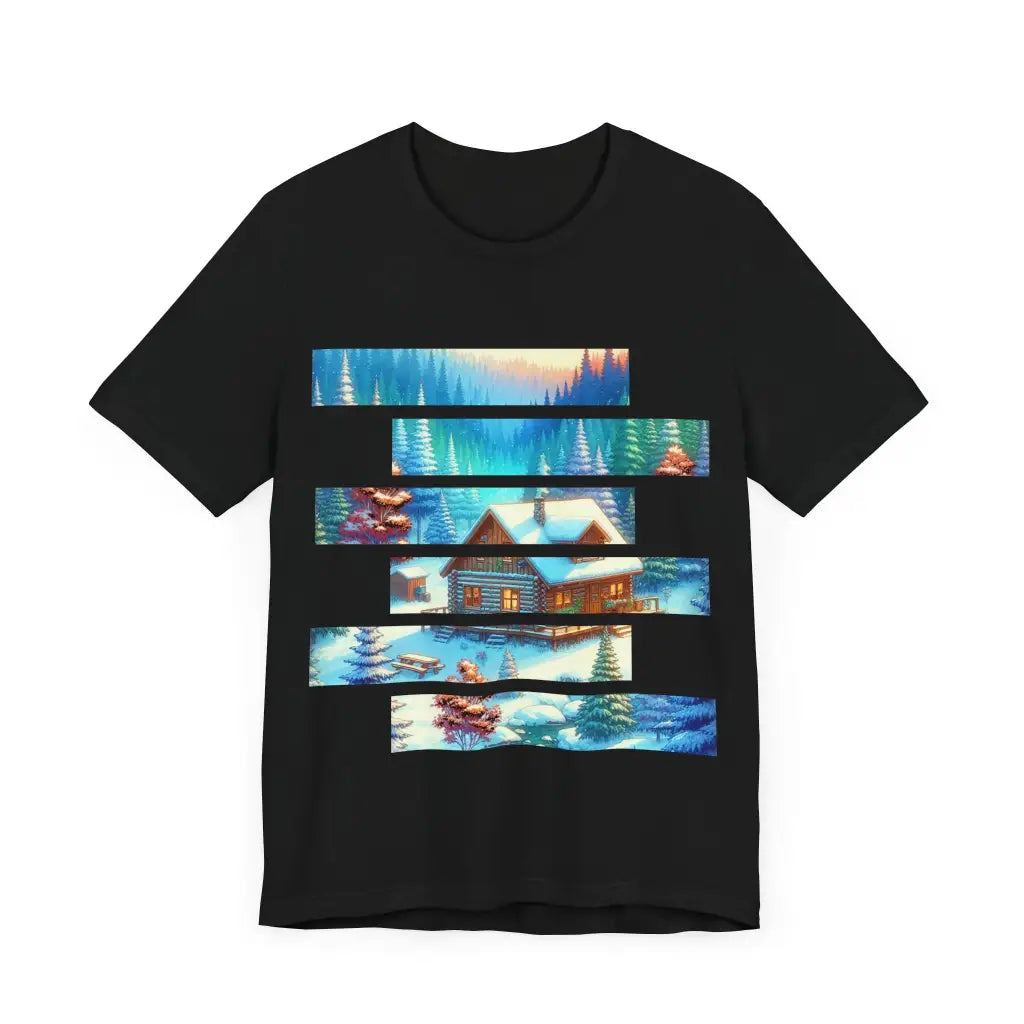 Alpine Retreat in the Snow - Jersey Short Sleeve Tee