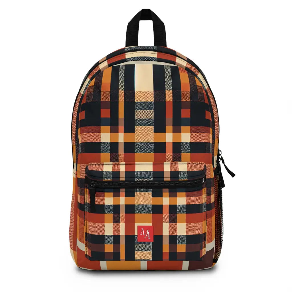 Amber Plaid Panorama - Backpack - One size - Bags