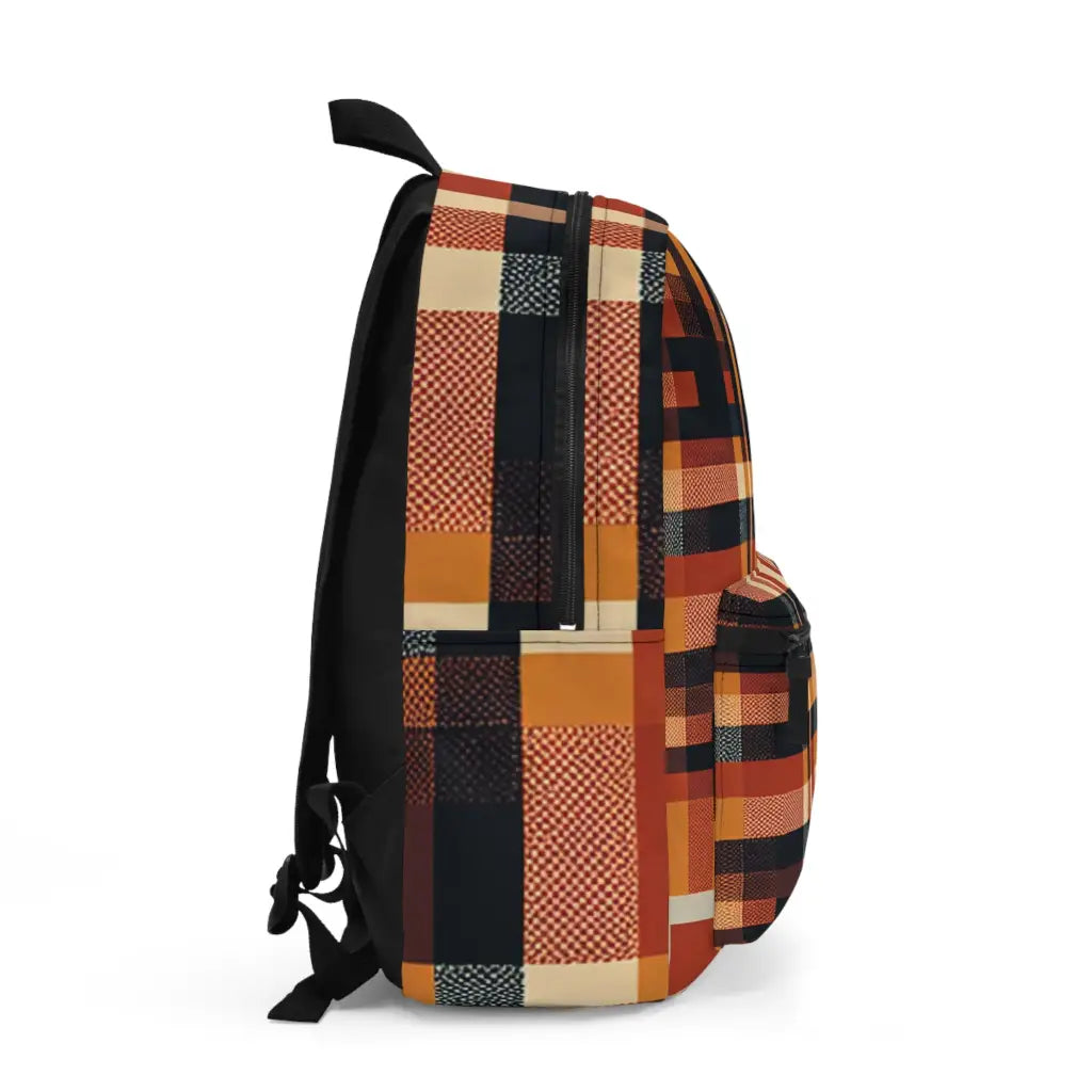 Amber Plaid Panorama - Backpack - One size - Bags