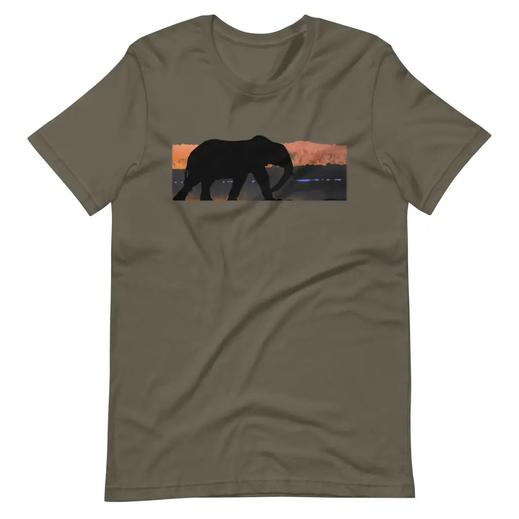 An Elephant’s Journey t-shirt - Army / S - T-Shirt