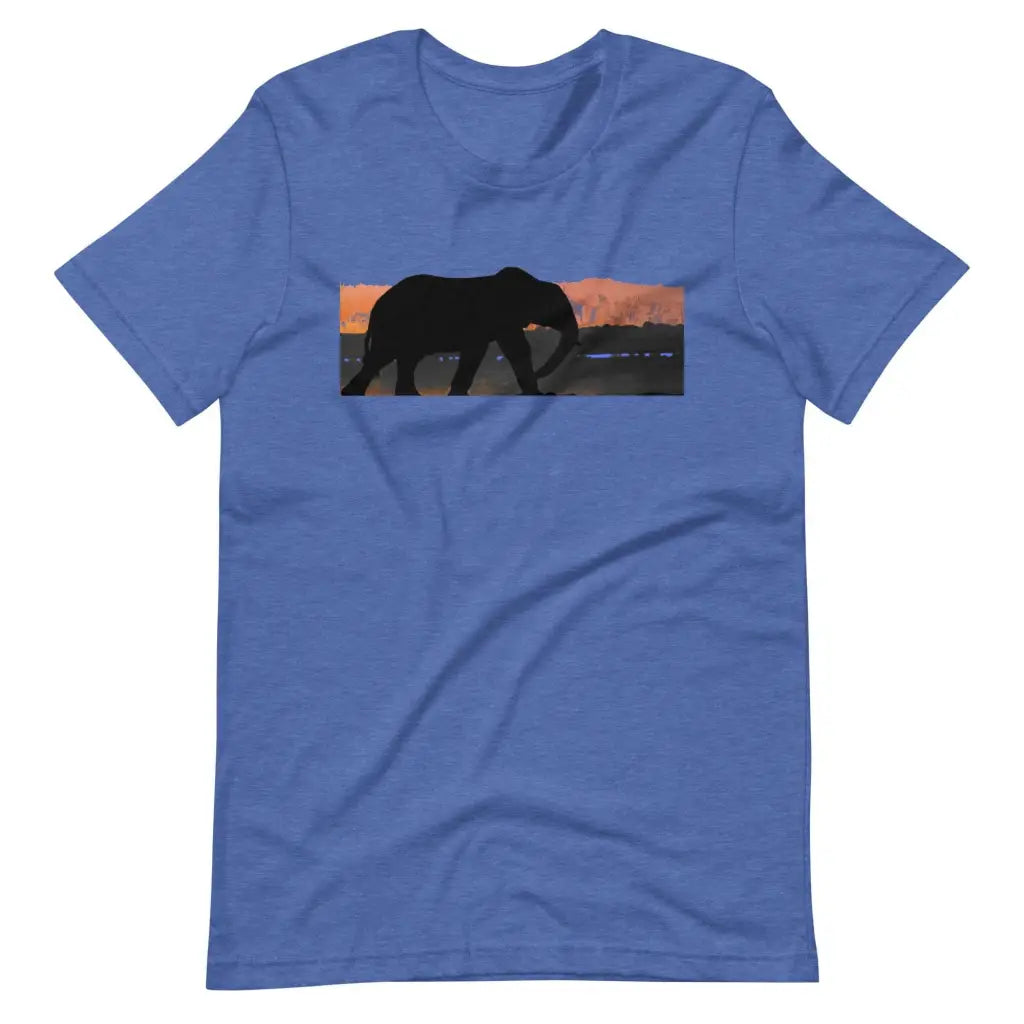 An Elephant’s Journey t-shirt - Heather True Royal / S