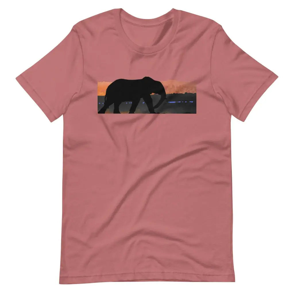 An Elephant’s Journey t-shirt - Mauve / S - T-Shirt