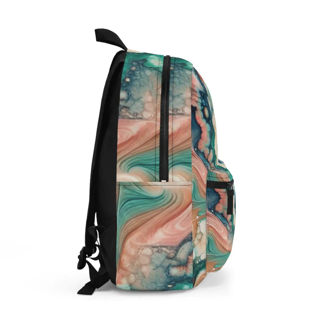 Aqua Whirls and Pastel Swirls - Backpack - One size - Bags