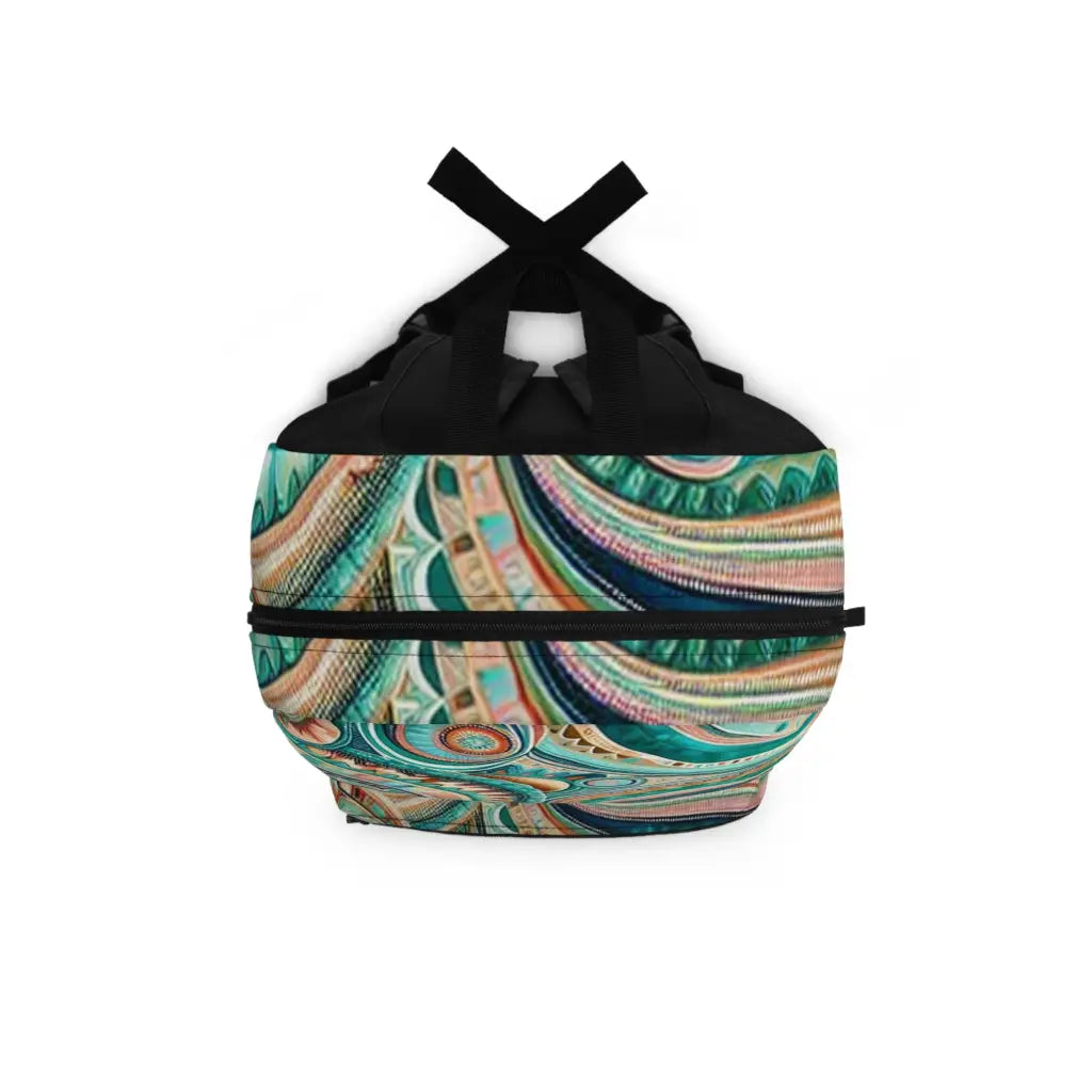 Aqua Whorls and Waves - Backpack - One size - Bags