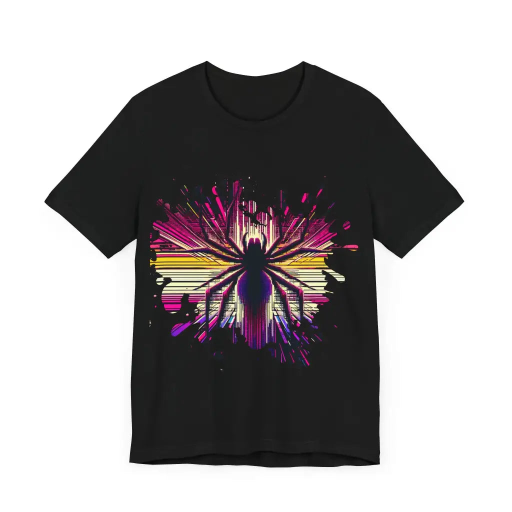 Arachnid Pulse in Pixel Synthesis - Jersey Short Sleeve Tee