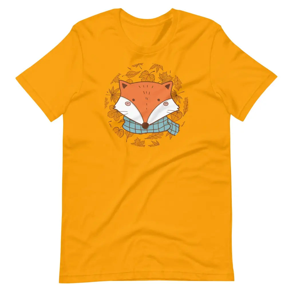 Autumn Fox t-shirt - Gold / S - T-Shirt