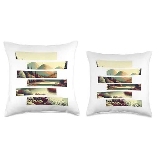 Autumnal Harmony: Reflections of a Mountain Lake Throw