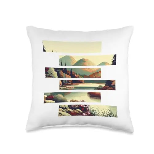 Autumnal Harmony: Reflections of a Mountain Lake Throw