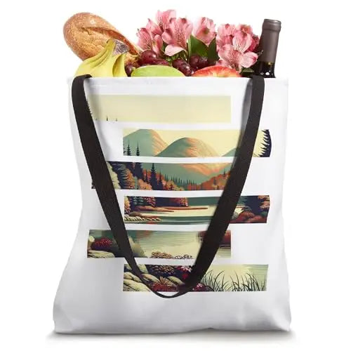 Autumnal Harmony: Reflections of a Mountain Lake Tote Bag