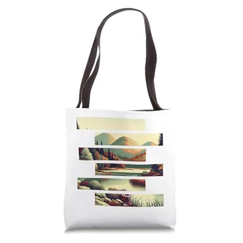 Autumnal Harmony: Reflections of a Mountain Lake Tote Bag