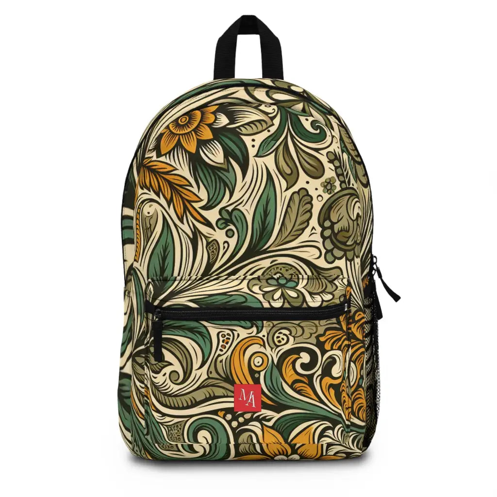 Baroque Botanical Scrolls - Backpack - One size - Bags