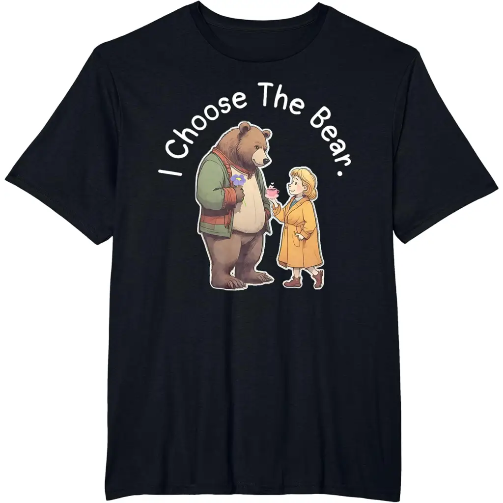 Bear Hugs & Tea Cups: A Woman’s Choice T-Shirt - Black