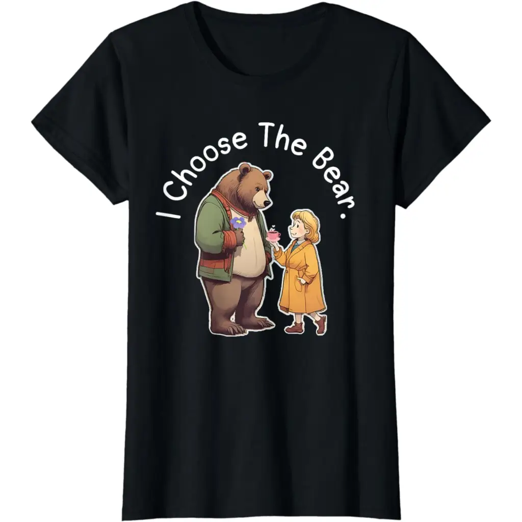 Bear Hugs & Tea Cups: A Woman’s Choice T-Shirt - Black