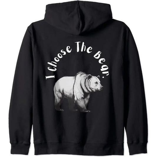 Bear vs. Man: I’m Choosing the Zip Hoodie - Black / Adult