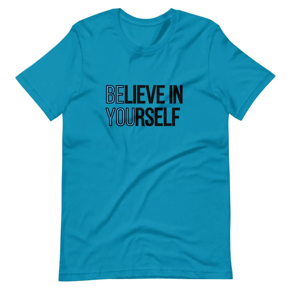 Believe in Yourself t-shirt - Aqua / S - T-Shirt