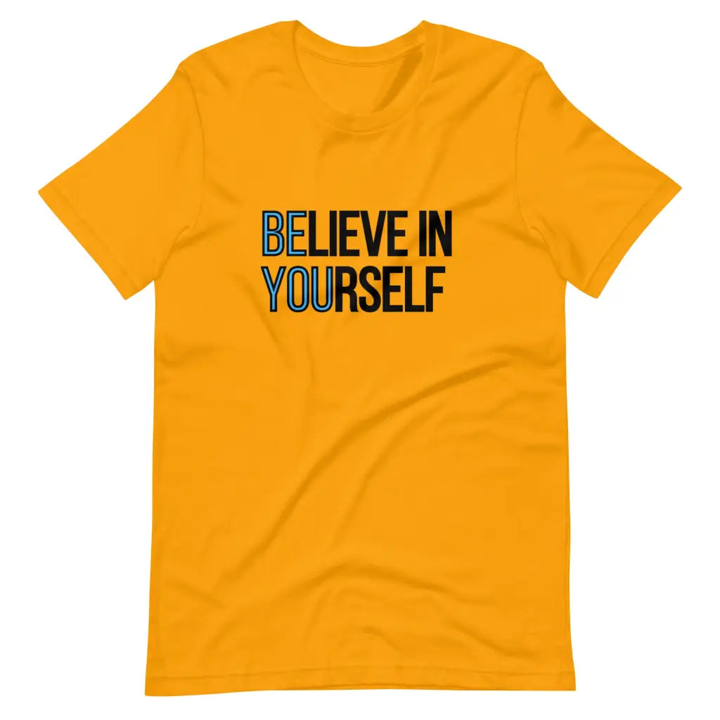 Believe in Yourself t-shirt - Gold / S - T-Shirt