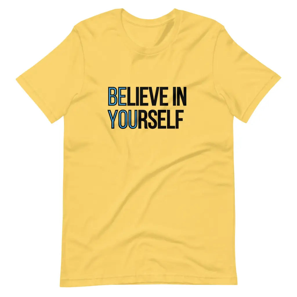 Believe in Yourself t-shirt - Yellow / S - T-Shirt