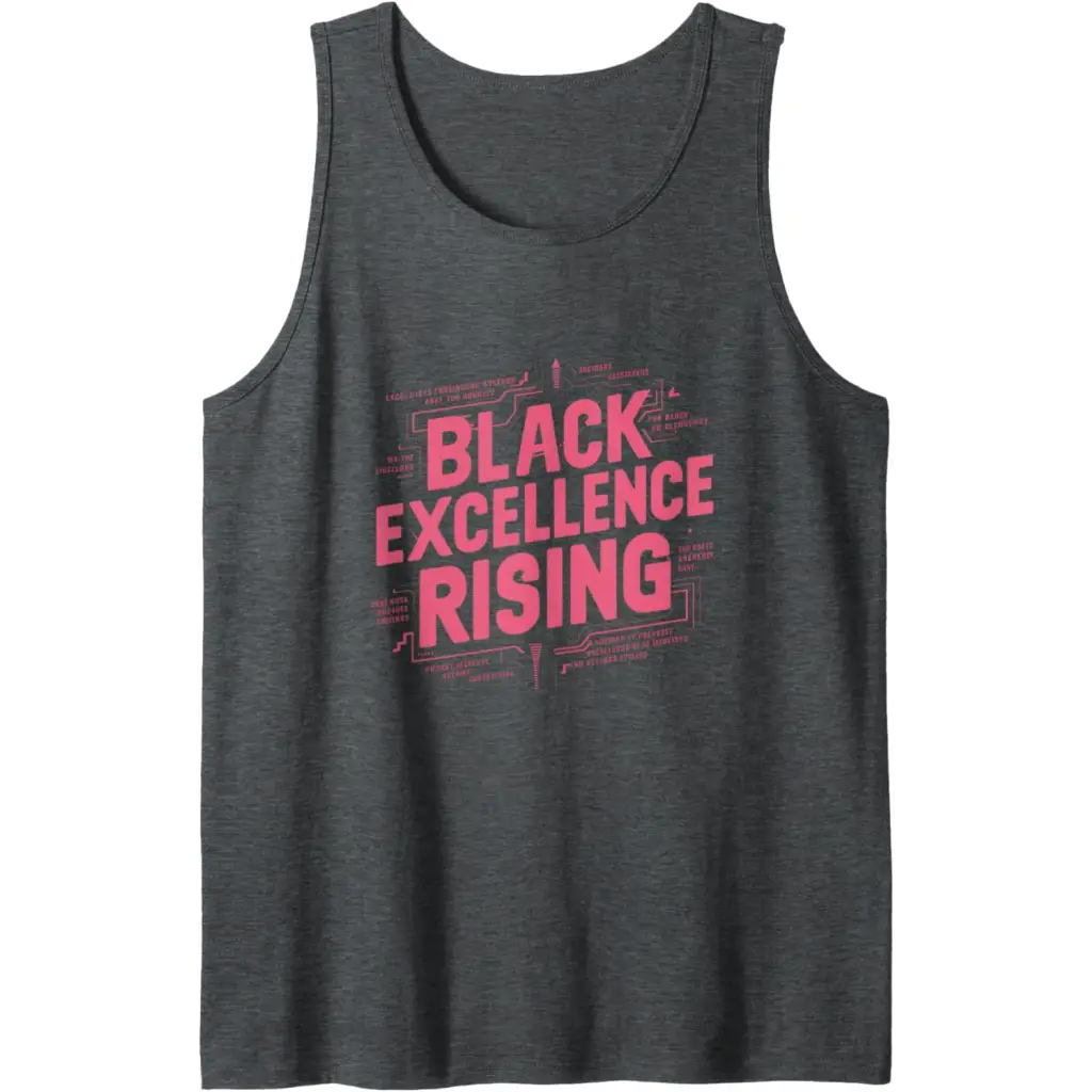 Black Excellence Rising: Hot Pink Bold Chunky Retro Tank