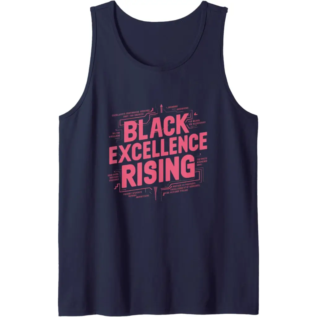 Black Excellence Rising: Hot Pink Bold Chunky Retro Tank