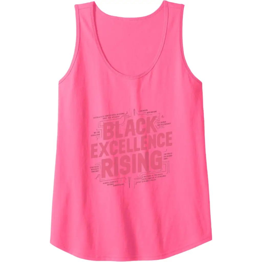 Black Excellence Rising: Hot Pink Bold Chunky Retro Tank