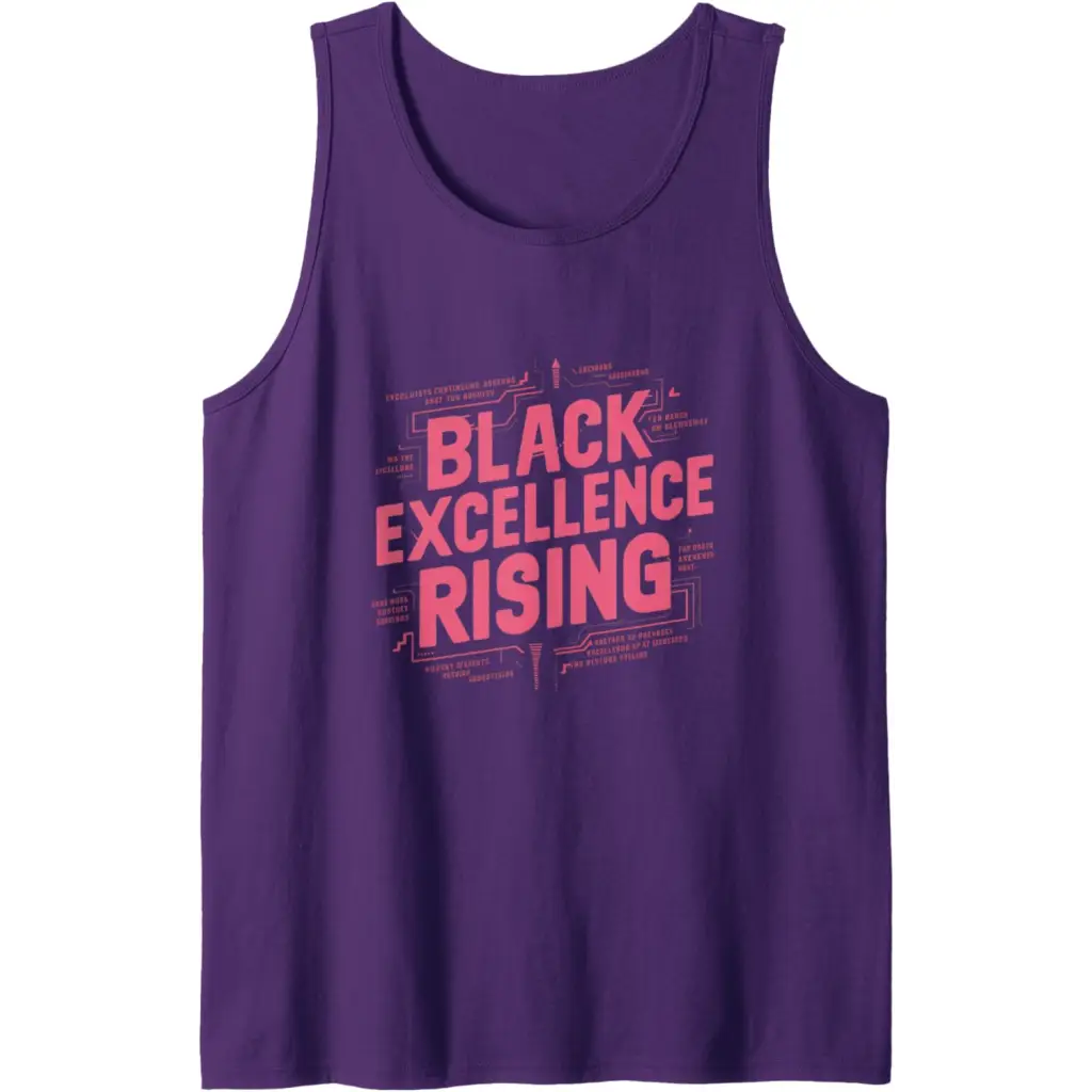 Black Excellence Rising: Hot Pink Bold Chunky Retro Tank