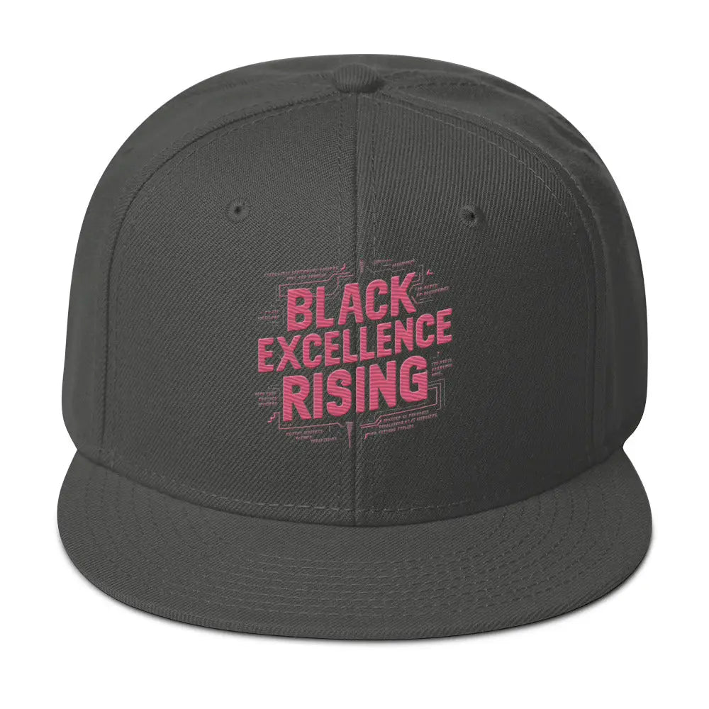 Black Excellence Rising Snapback Hat - Charcoal gray