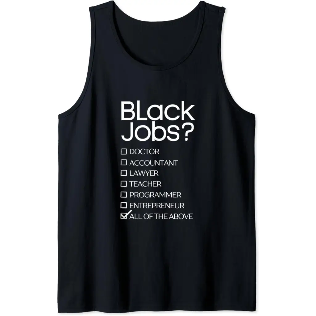 Black Job Definition: Politics professionals Tank Top - Men