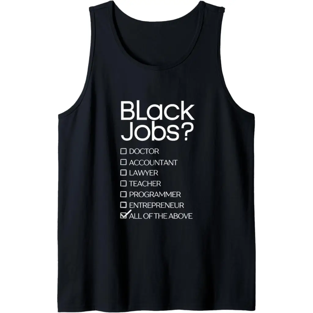 Black Job Definition: Politics professionals Tank Top - Men