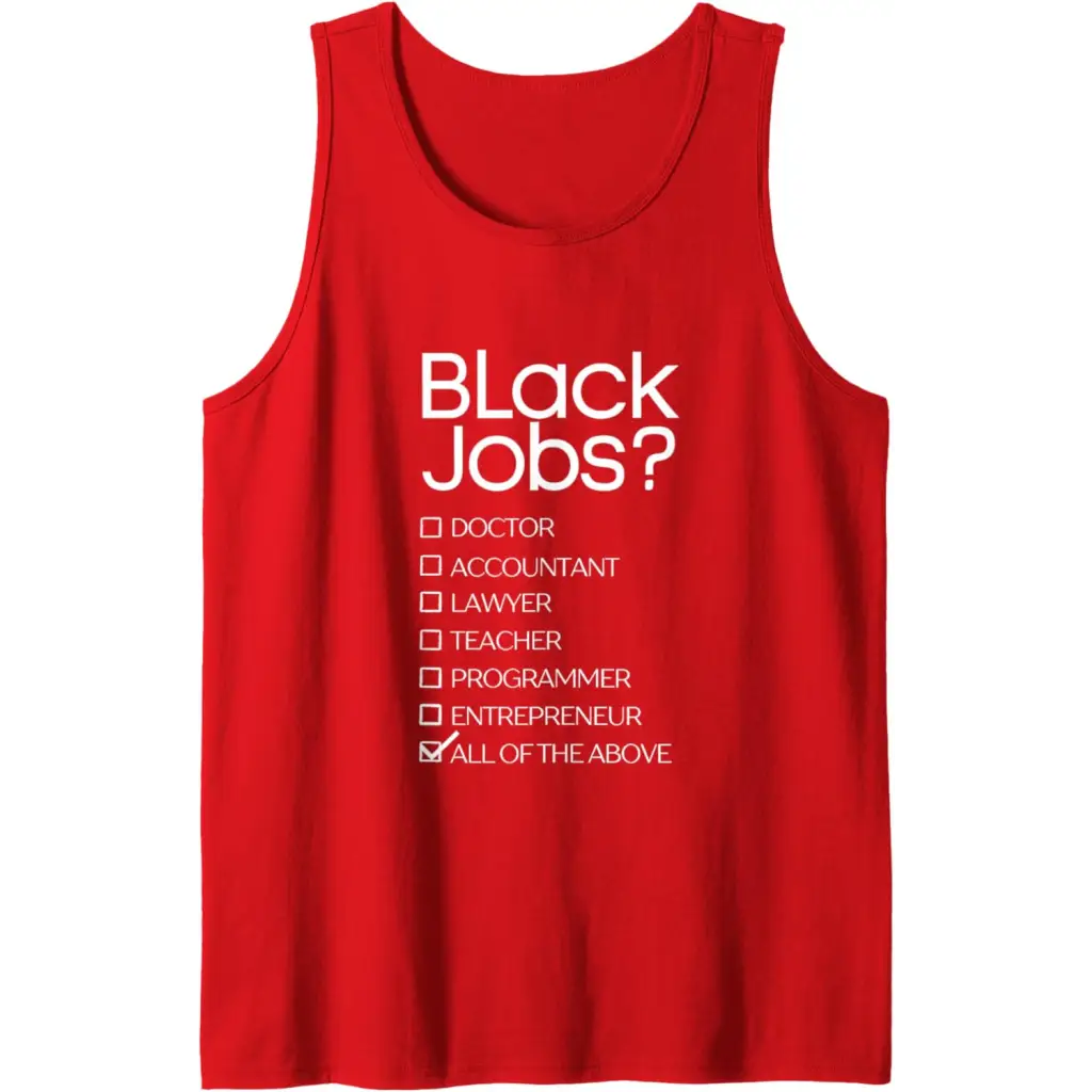 Black Job Definition: Politics professionals Tank Top - Red