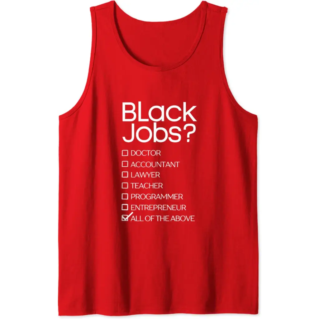 Black Job Definition: Politics professionals Tank Top - Red