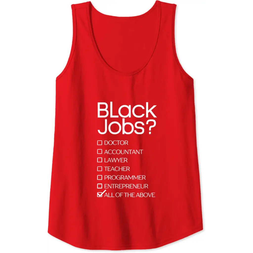 Black Job Definition: Politics professionals Tank Top - Red