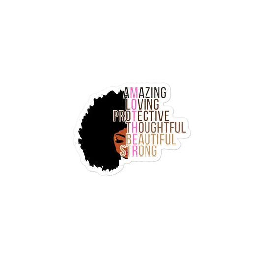 Black Mother Bubble-free stickers - 3x3 - Stickers
