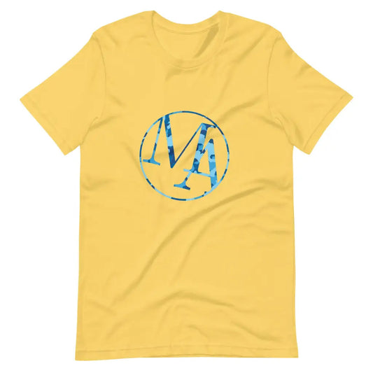 Blue Camo Maxwell Alexanders Insignia t-shirt - Yellow / S