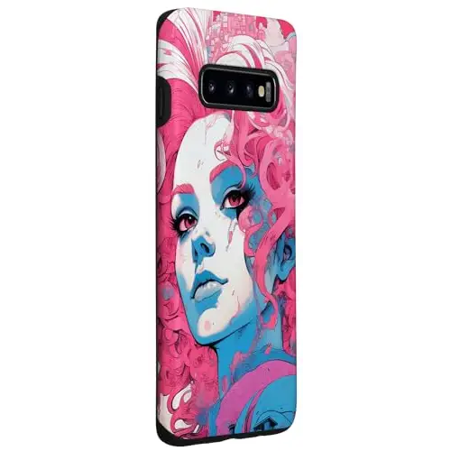 Bold Beauty: Pink Haired Poise Against Urban Bustle Case