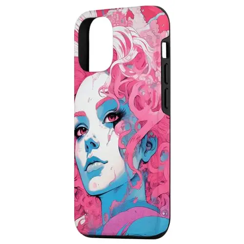 Bold Beauty: Pink Haired Poise Against Urban Bustle Case