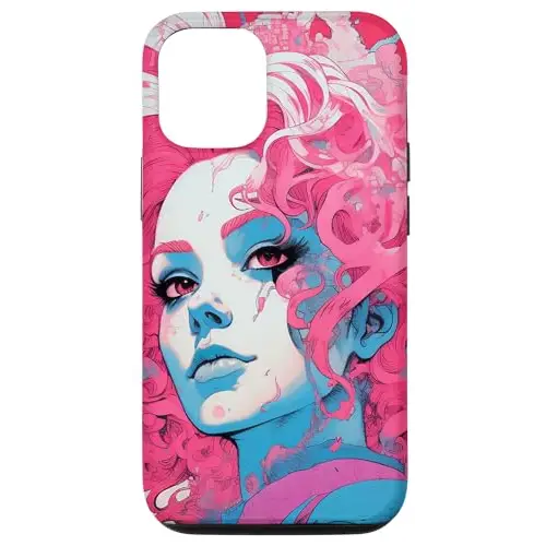 Bold Beauty: Pink Haired Poise Against Urban Bustle Case