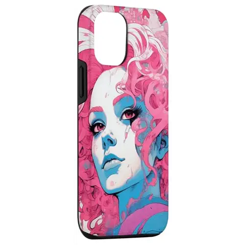 Bold Beauty: Pink Haired Poise Against Urban Bustle Case