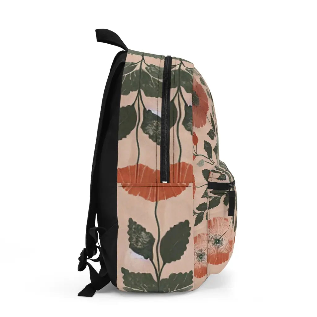 Botanical Tapestry in Coral and Jade - Backpack - One size