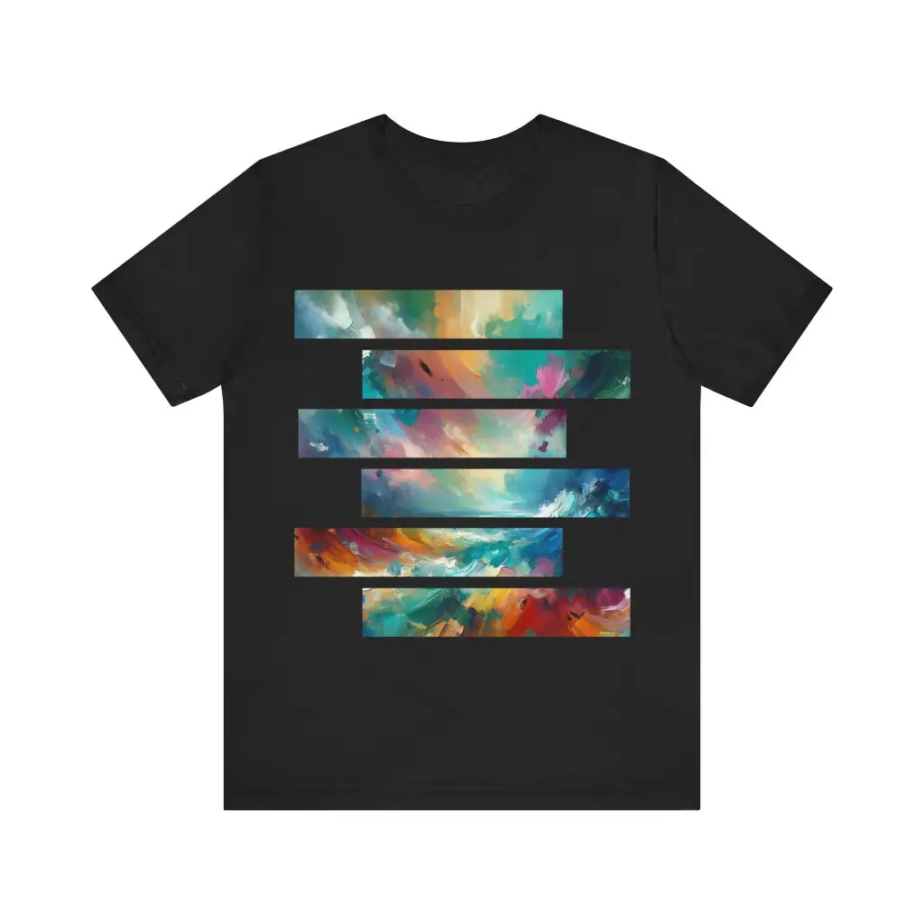 Brushstroke Journey in Colorful Horizons Jersey Short