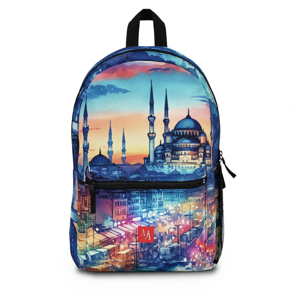Bustling Evening in the Bazaar Backpack One size Bags