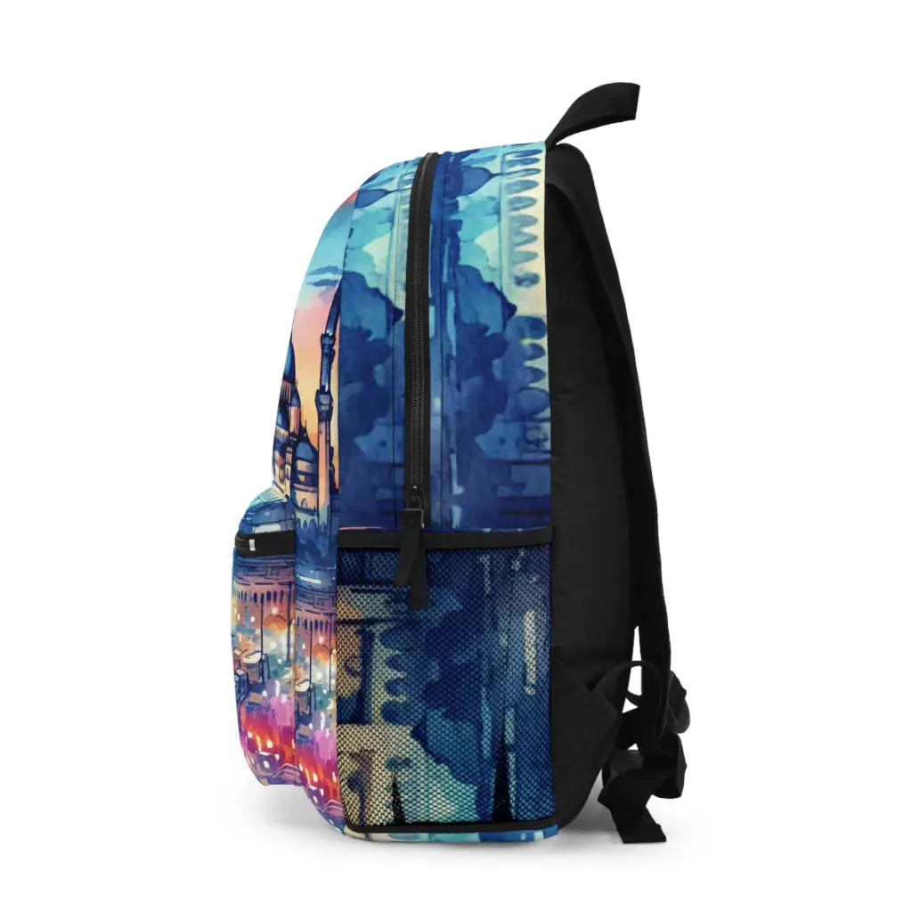 Bustling Evening in the Bazaar Backpack One size Bags