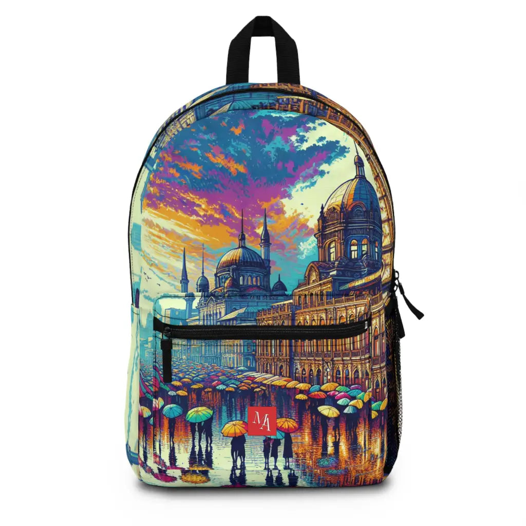 Bustling Rainy Parade Backpack One size Bags