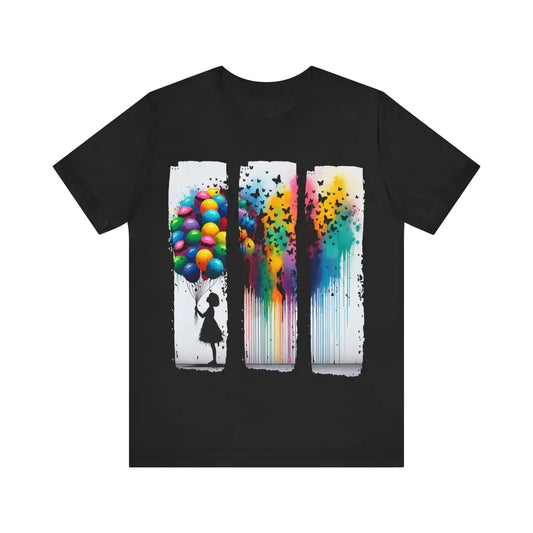 Butterfly Balloon Fiesta - Jersey Short Sleeve Tee - Black