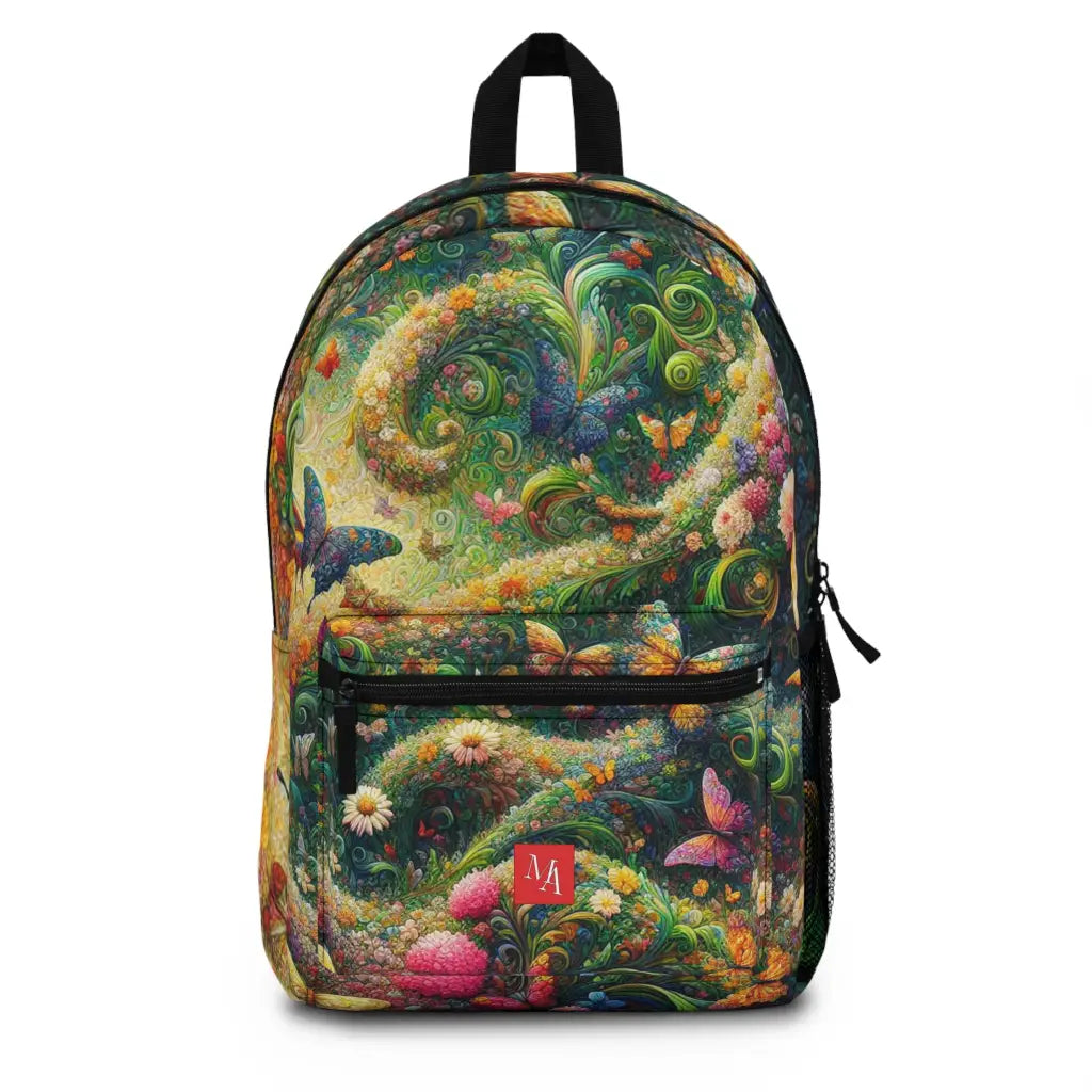 Butterfly Sanctuary in Blooming Meadow Backpack One size