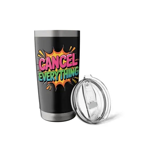 Cancel Everything – Comic Explosion Design Stainless Steel