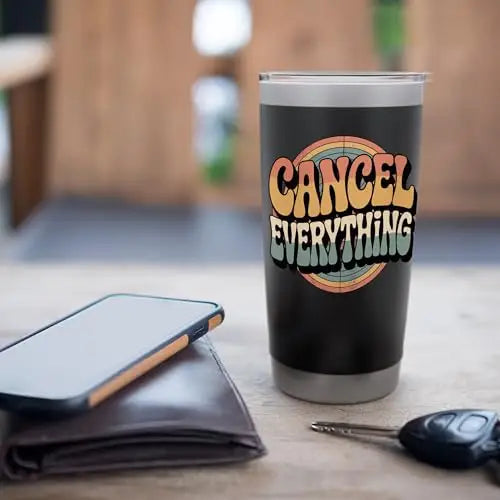 Cancel Everything – Retro Wave Design Stainless Steel