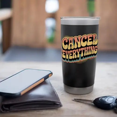 Cancel Everything – Vintage Pop Design Stainless Steel